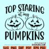 Stop Staring At My Pumpkins SVG