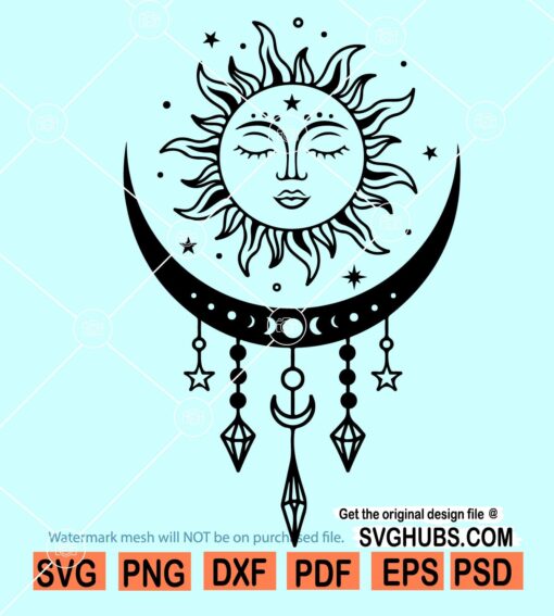 Sun and moon svg