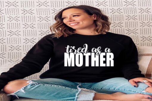 Tired as a Mother svg, Mom shirt svg, Mom svg files for cricut, Mom Life SVG, Girl Mama SVG File - Image 2