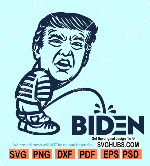 Trump Peeing on Biden Svg