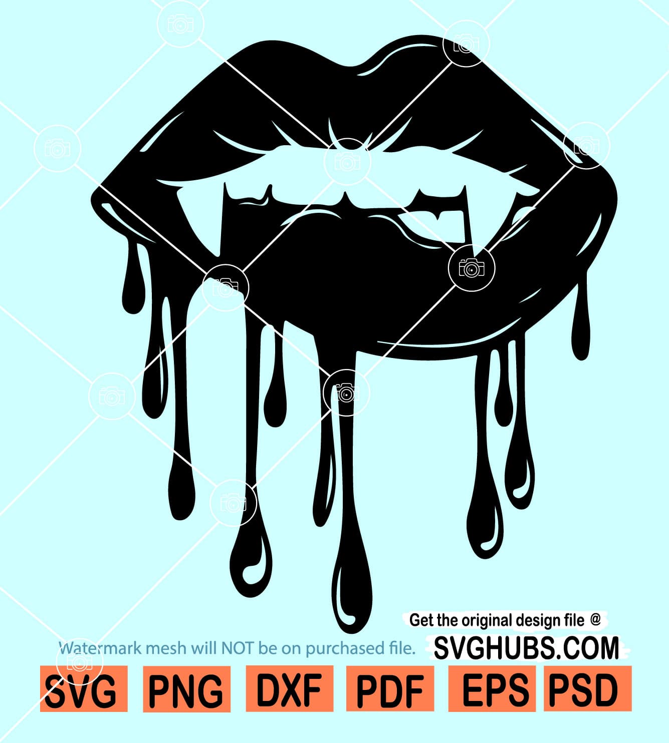 Birthday Drip SVG File, Dripping Lips SVG