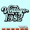 Vintage 1982 svg