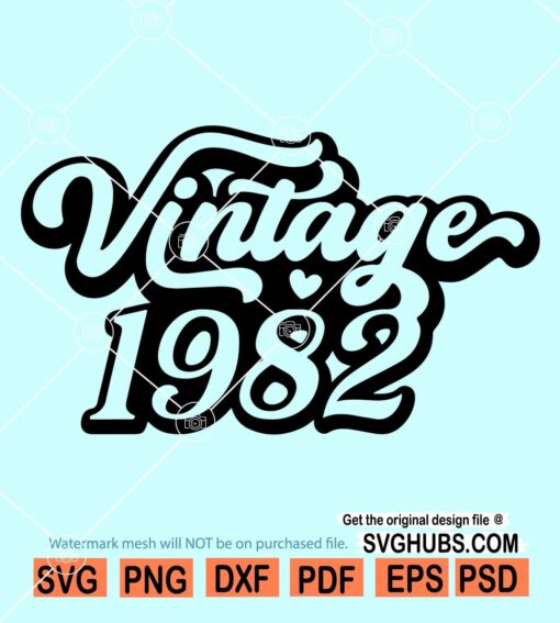 Vintage 1982 svg