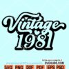 Vintage 1981 SVG file