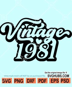 Vintage 1981 SVG file