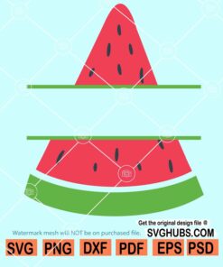 Watermelon split monogram svg