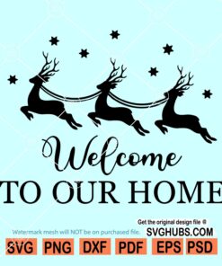 Welcome Christmas sign SVG