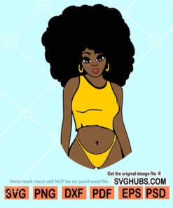 curvy black woman svg