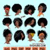 Afro woman SVG bundle