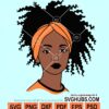 Afro woman curly kinky hair SVG