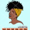 Afro woman with bandana svg