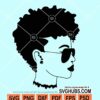 Afro woman with sunglasses SVG file