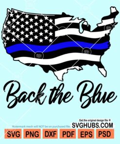 American back the blue line svg