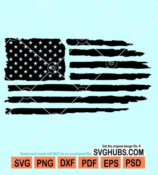 American distressed flag svg