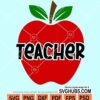 Apple teacher svg