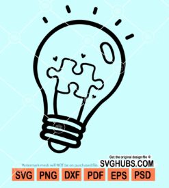 Autism bulb svg