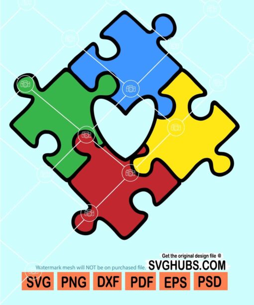 Autism heart svg