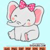 Baby elephant birthday svg