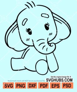 Baby elephant svg