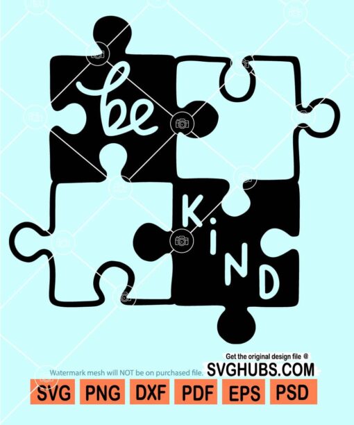 Be kind autism svg