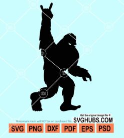 Bigfoot peace sign svg