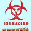Biohazard warning sign svg