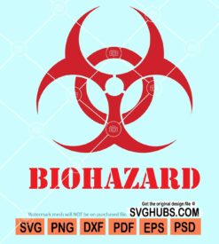 Biohazard warning sign svg