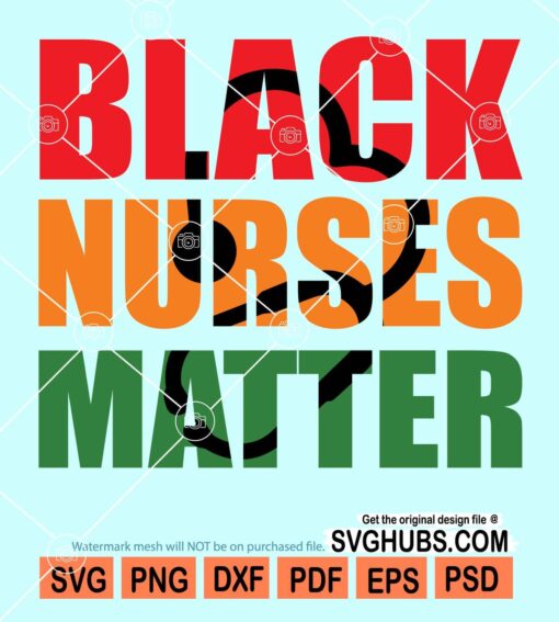 Black nurses matter svg