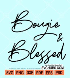 Bougie and blessed SVG