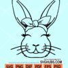 Bunny with bandana svg