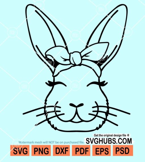 Bunny with bandana svg