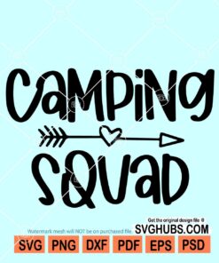 Camping squad svg