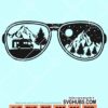 Camping sunglasses svg