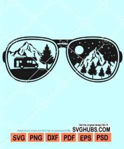 Camping sunglasses svg