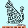 Cat mandala svg