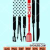 Chef distressed american flag svg