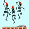 Christmas skeletons dancing svg