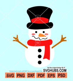 Christmas snownman SVG