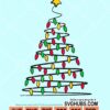 Christmas tree lights and star svg