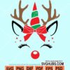 Christmas unicorn deer svg