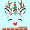 Christmas unicorn deer svg