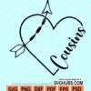 Cousins heart svg