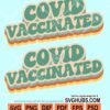 Covid vaccinated retro svg