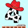 Cowboy fourth number svg