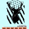 Distressed american flag deer svg