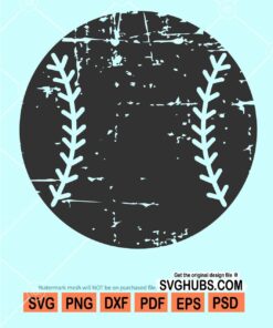 Distressed baseball svg