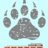 Distressed bear paw print svg