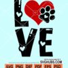 Dog love svg