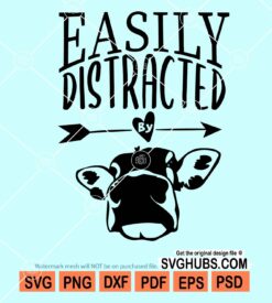Easily distracted by cows svg