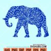 Elephant mandala svg